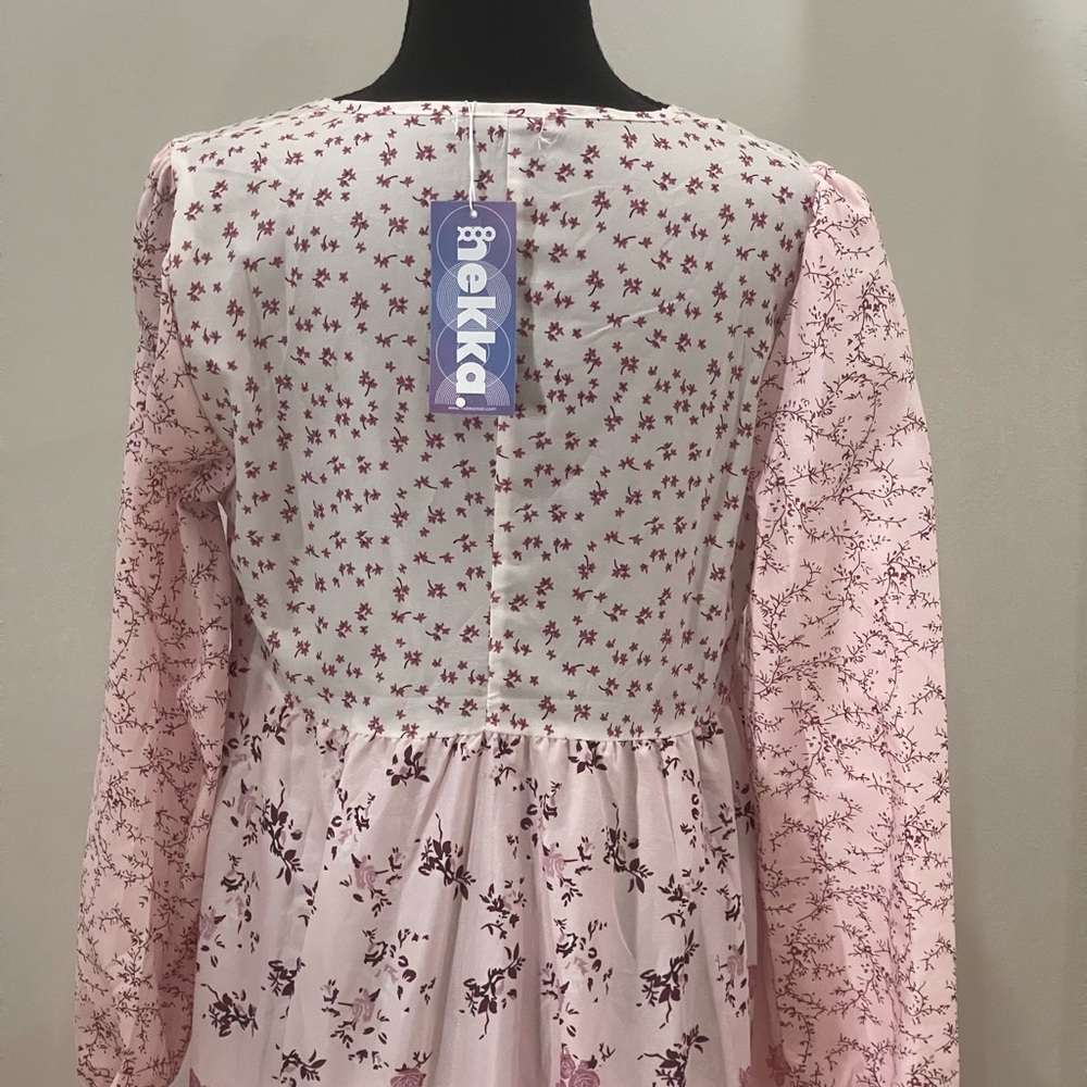 New Hekka M Floral Patterned Long Sleeve Midi - Picture 7 of 7